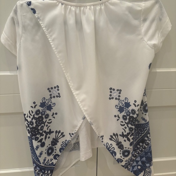 Sacai T-shirt, White/Blue, Cotton/Linen, Size 1 - Picture 2 of 2